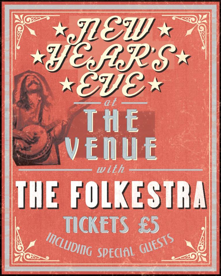 TheVenueColne's tweet photo. New Years Eve w/ @TheFolkestra Tickets still available behind the bar at £5. Entry on the night £8. https://t.co/2bOWtDe3wR