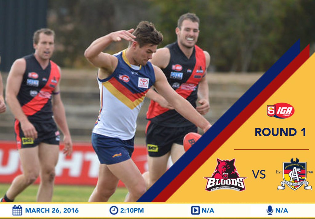 AFC_SANFL's tweet photo. ROUND 1: West Adelaide V Adelaide Crows @ City Mazda Stadium https://t.co/8aorZgErd4