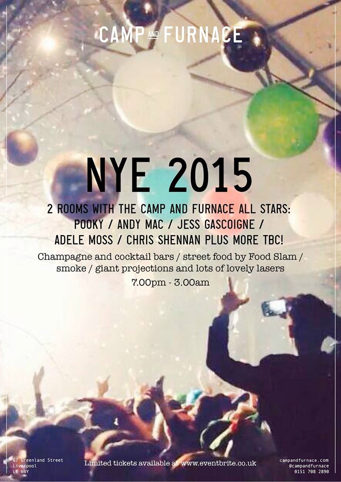 COMP TIME! RT to win tickets for you and 7 friends to <a href="/CampandFurnace/">Camp and Furnace</a> NYE worth £25 each and 4 bottles of bubbly