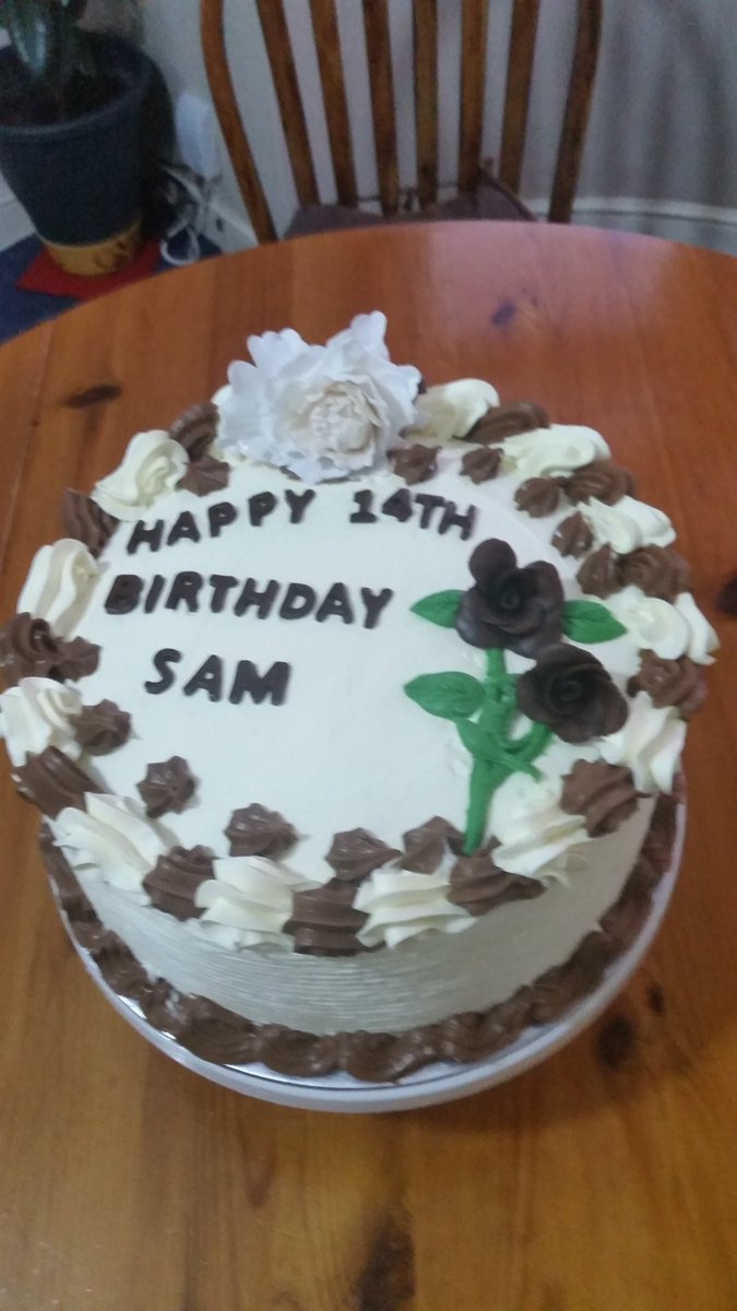 Chocolate sponge cake 😊 special 14th birthday