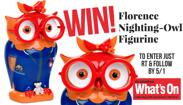 WhatsOnBrum's tweet photo. #WIN! We're giving away our @thebighoot2015's Florence Nighting-Owl figurine! 

JUST RT &amp; FOLLOW US by 5/1 to enter! https://t.co/A9Lxkt2sc6