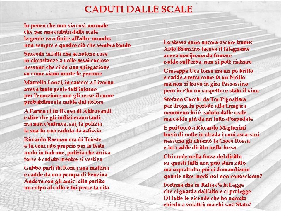 Quindi Stefano #Cucchi non era caduto dalle scale.
Ma gli altri?