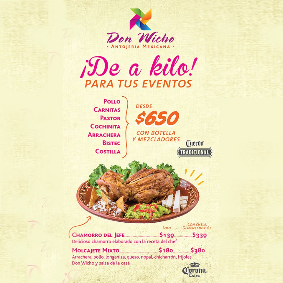 WichitosMX's tweet photo. Para #FindeAño, también tenemos para eventos los antojitos de @DonWichoMX  #DeAKilo
Informes al 55.1124.2492 (wApp) https://t.co/nGYMylGgWv