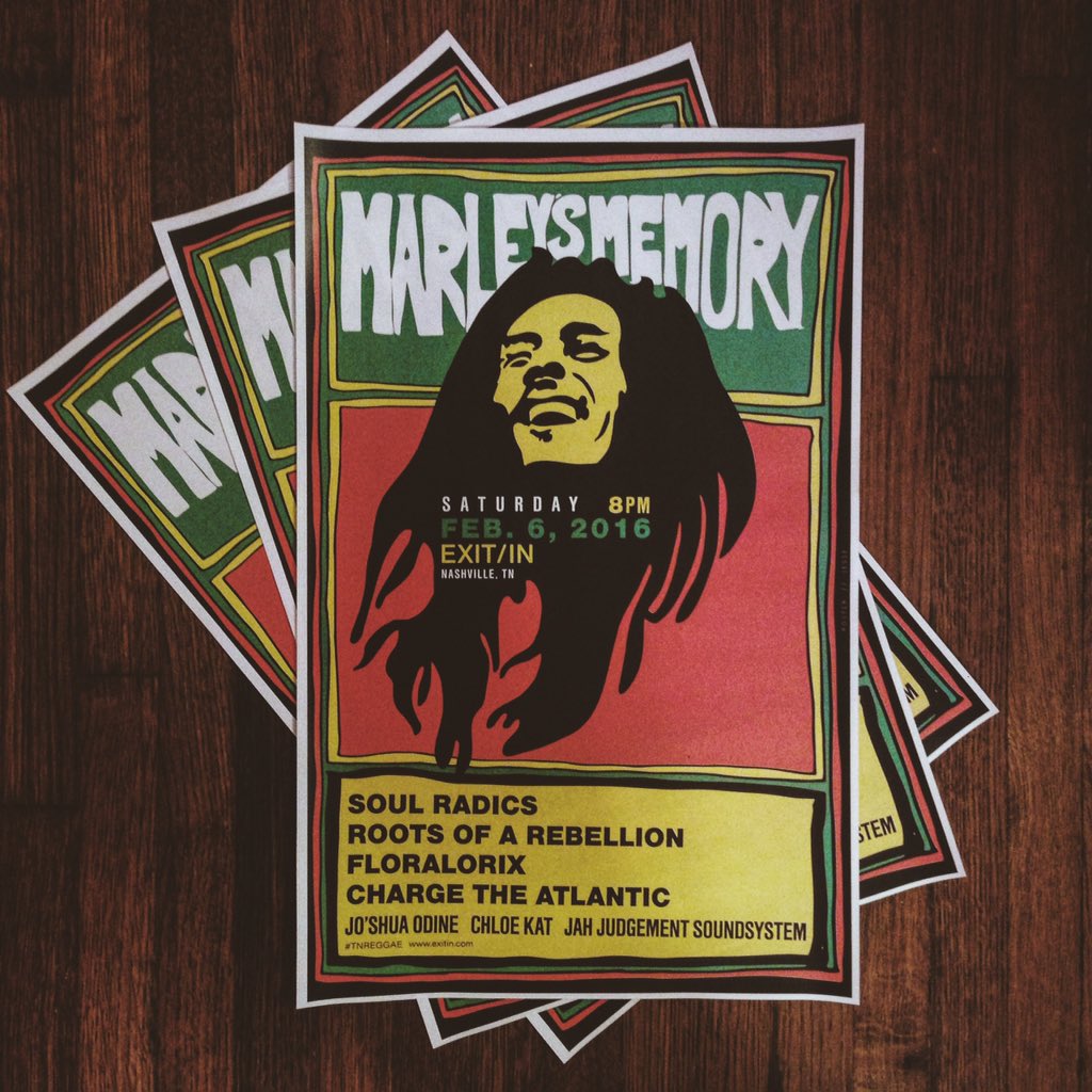Celebrating the life and music of the legend <a href="/Exit_In/">EXIT/IN</a> on February 6th Nashville! #marleysmemory