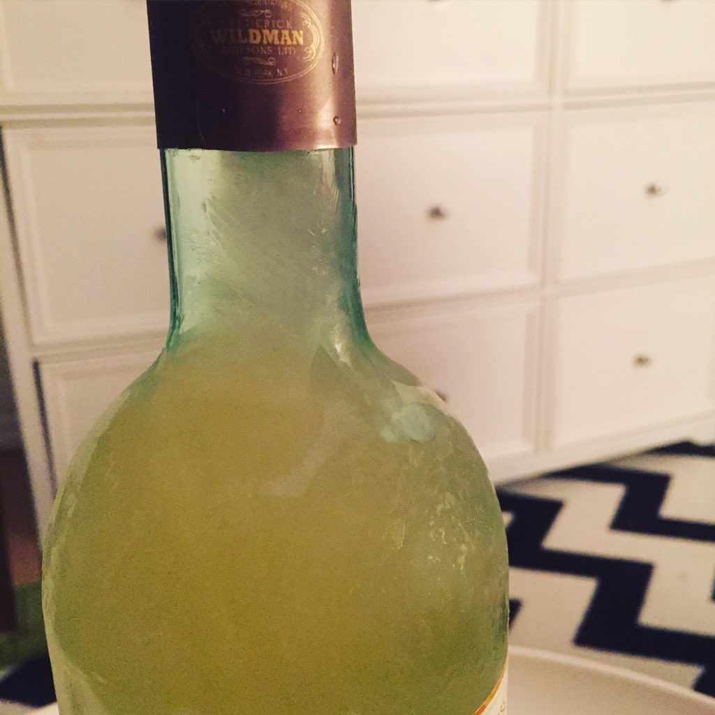 Bristy's tweet image. My Pinot Grigio is frozen #middleageproblems