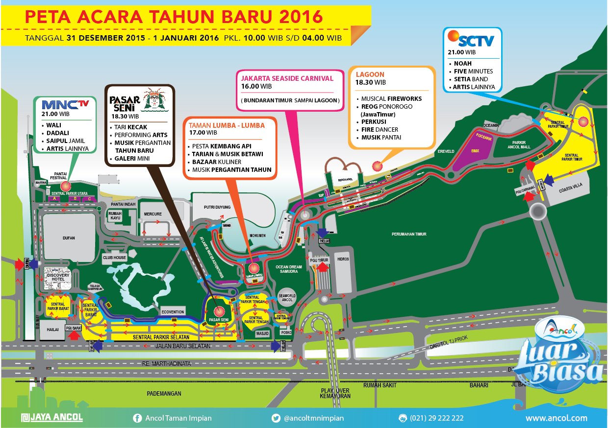 Ancol Taman Impian on Twitter: "Berikut PETA ACARA TAHUN BARU 2016 A