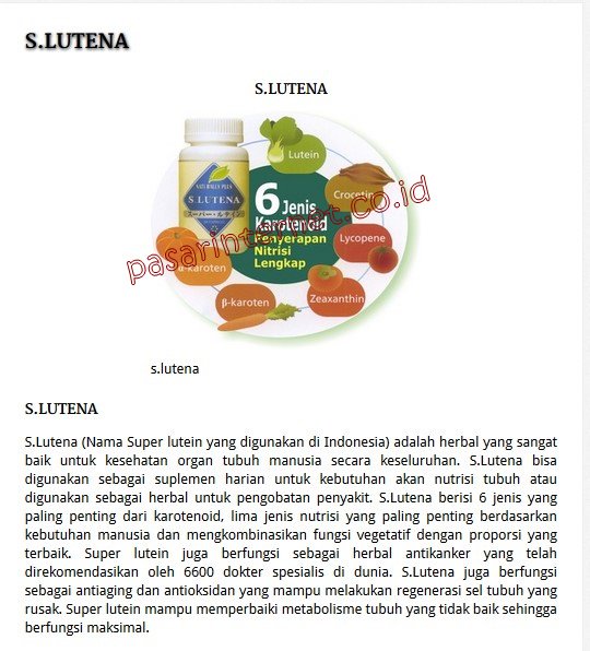 S Lutena dan kandungannya