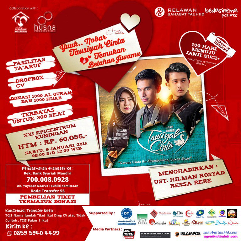 berbagijilbabID's tweet photo. Wah ga sabar mau ikut nobar #tausiyahcinta @tausiyahku @ustadzhilman @HijabiSy @InfaqQuran @Peduli_Kita https://t.co/HoynisxZMU