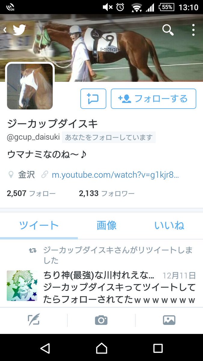 何気なくフォロワー見てたら気付かん内にジーカップダイスキさんにフォローされてた。。自己紹介の文章がとても魅力的だなと。