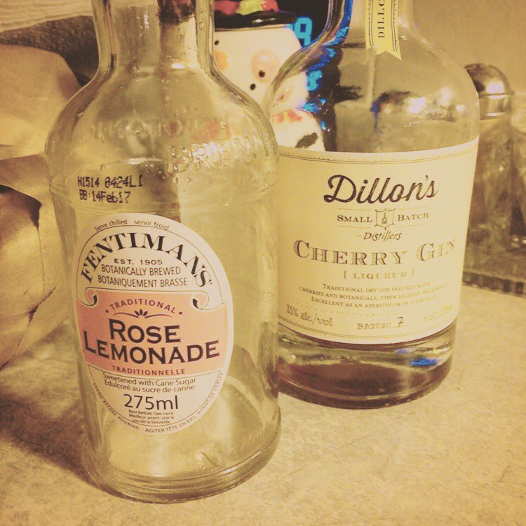 mgiles77's tweet photo. Enjoying a concoction of @dillonsdistills cherry gin & @fentimans rose lemonade, tasty tasty! #fancygin https://t.co/D1zIkEORKk