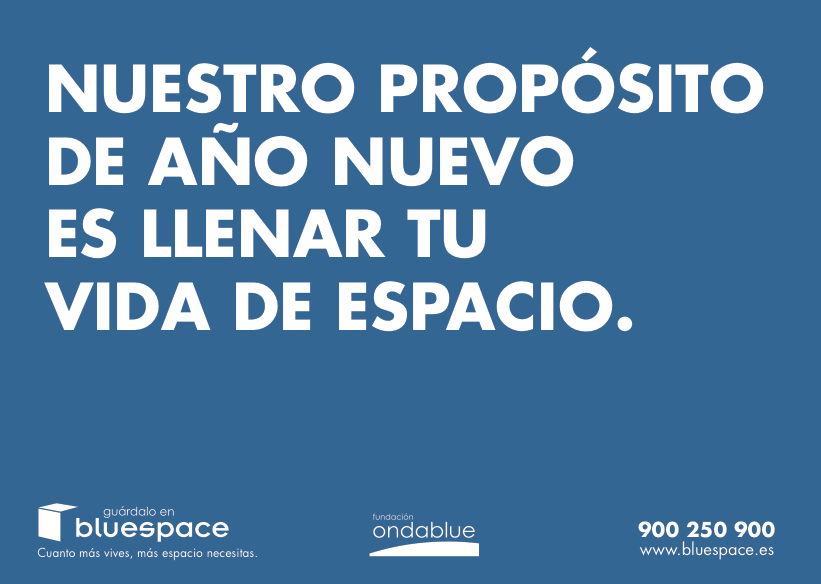 Bluespace2's tweet photo. ¿Ya tenéis preparados vuestro propósito de año nuevo?. El nuestro: Llenar tu vida de espacio. ¡Feliz año nuevo! https://t.co/XXmcRNxhtE
