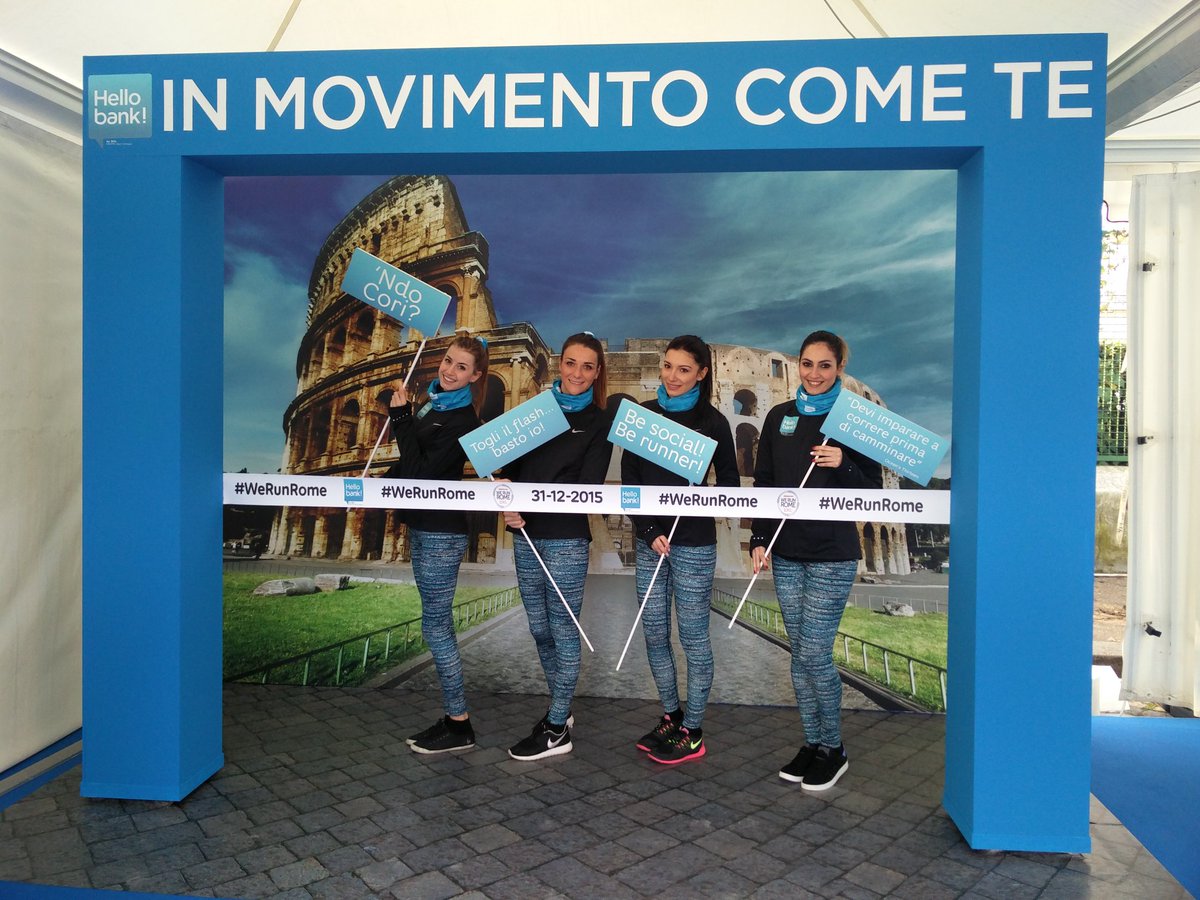 HellobankItalia's tweet photo. Runners, venite a trovarci nell'area Hello Bank! vi aspettano tante sorprese! #HelloRun #WeRunRome https://t.co/tKcfCvQH1K