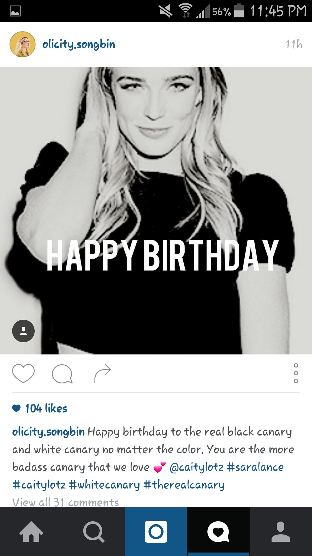 CAITY LOTZ LIKE MY HAPPY BIRTHDAY POST ON IG!!!! and I call her the real BC     she knows  