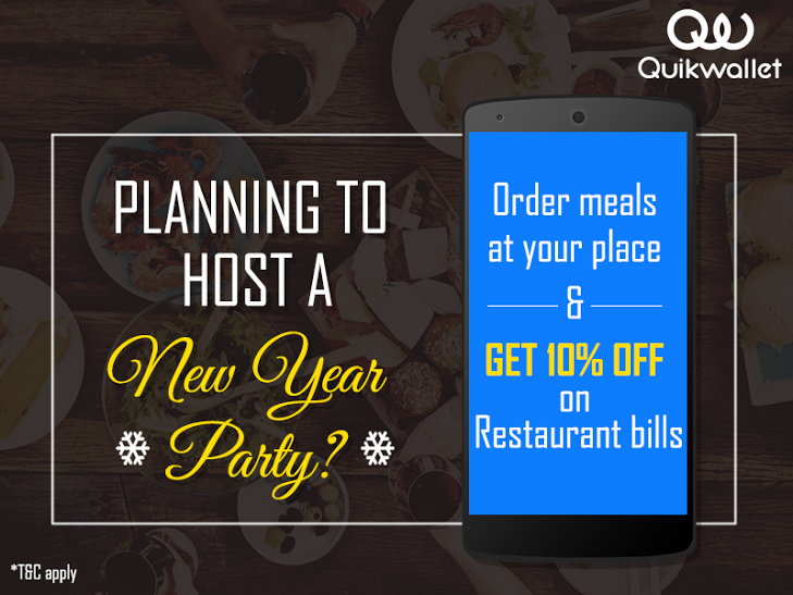 Order delicious meals at your place &amp; pay with #QuikWallet to avail exciting offers. More at quikwallet.com/offers