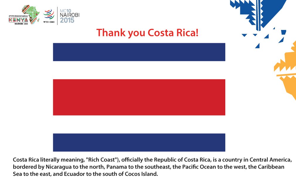 Costa Rica's top exports include Integrated Circuits and Office Machine Parts. Thank you for the #NairobiDeclaration