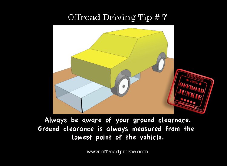 offroadjunkie's tweet photo. #offroaddrivingtip no 7. Do you know the ground clearance of your #4x4? You don't want to bust something #offroad https://t.co/O9UZi3MNxh