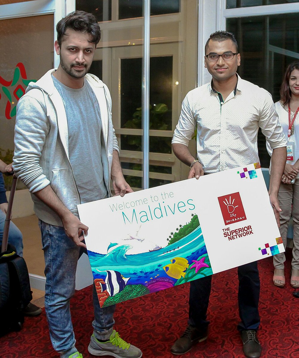 Dhiraagu's tweet photo. We r excited to Welcome @itsaadee to Dhiraagu #SuperiorNetwork #Maldives! Watch him live #VisitMaldivesFestival2016 https://t.co/gNtfri4a3I