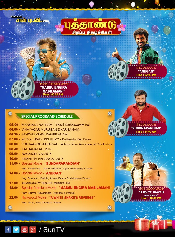 sun tv new year programs 2015