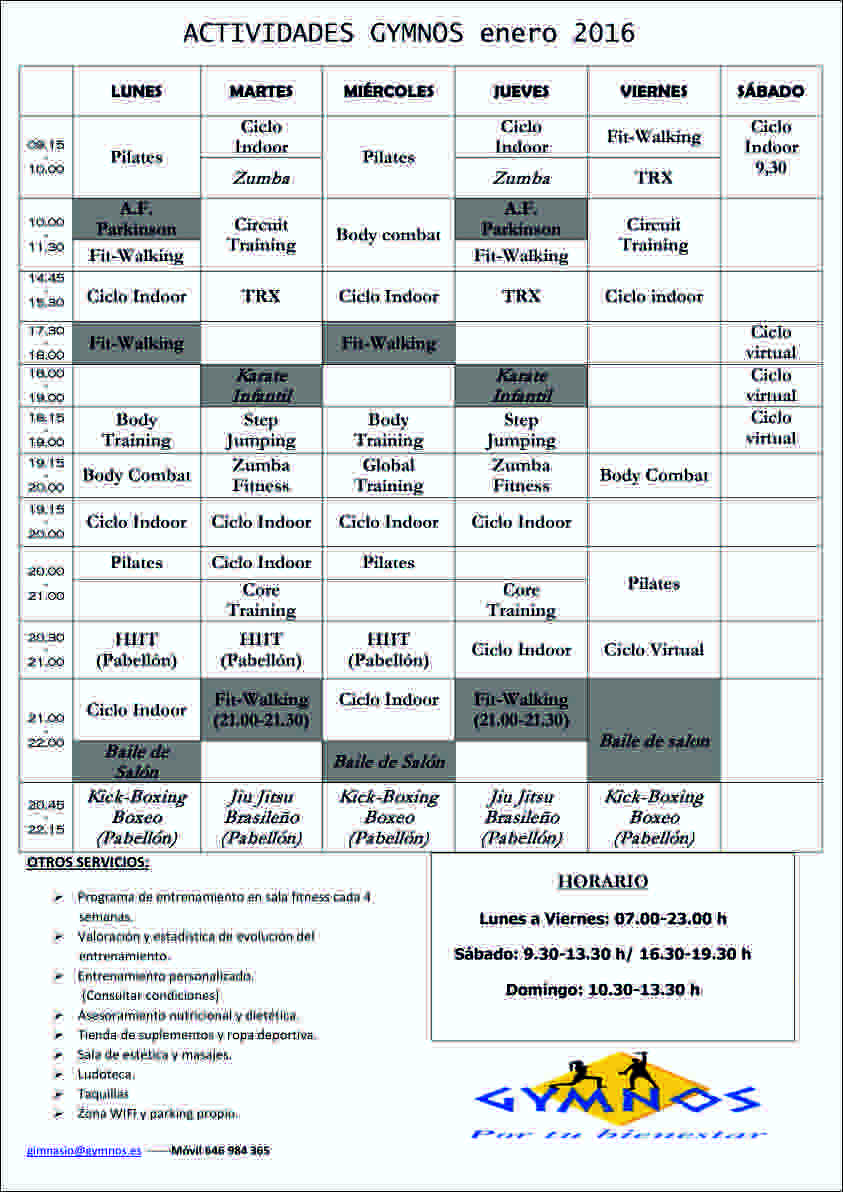GimnasioGymnos's tweet photo. El 2016 viene cargado de buenas sensaciones y actividades muy novedosas!!
Gimnasio GYMNOS https://t.co/YaSOVFV9AY