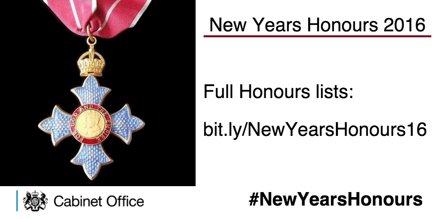 Read the full list of #NewYearsHonours 2016 - catch up here: bit.ly/NewYearsHonour…