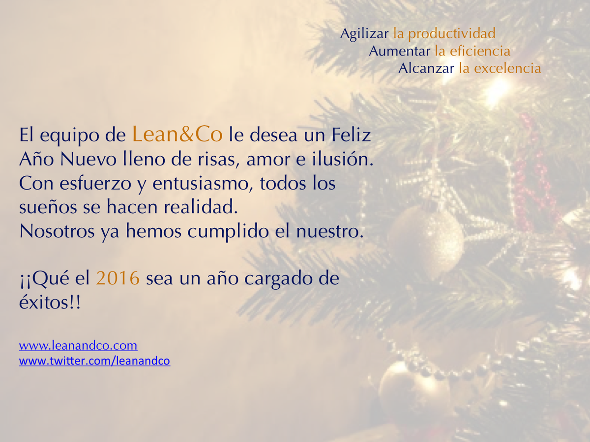 LeanandCo's tweet photo. El equipo de Lean&Co le desea un Feliz Año Nuevo #leanandco #Feliz2016 #FelizAnoNuevo #leanmanufacturing #Sevillahoy https://t.co/E0q1ee5MPu