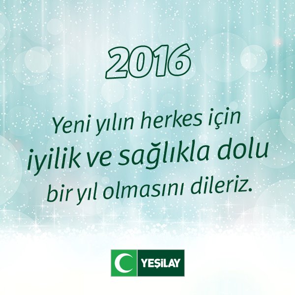 Mutlu, sağlıklı yıllar dileriz 💙 #Yeşilay