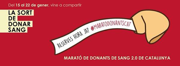 Després de les festes de Nadal les reserves de #sang baixen. Suma't a la #MAratóDonantsCAT! ow.ly/WpMOP