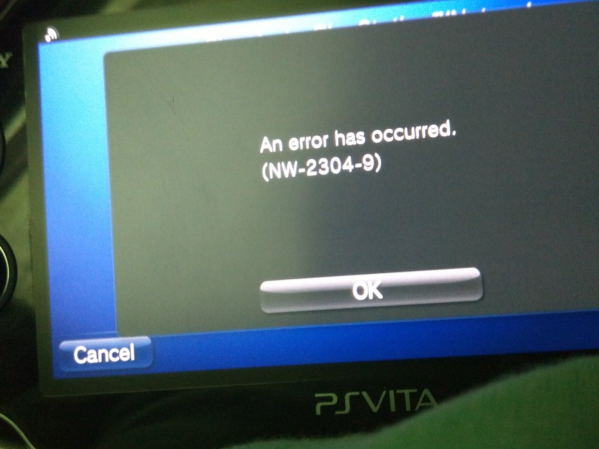 Jugal Joshi Askplaystation I M Currently Having Problem Connecting To The Psn Via Ps Vita The Error Code Is Nw 2304 9 T Co 9mutjyc8ur