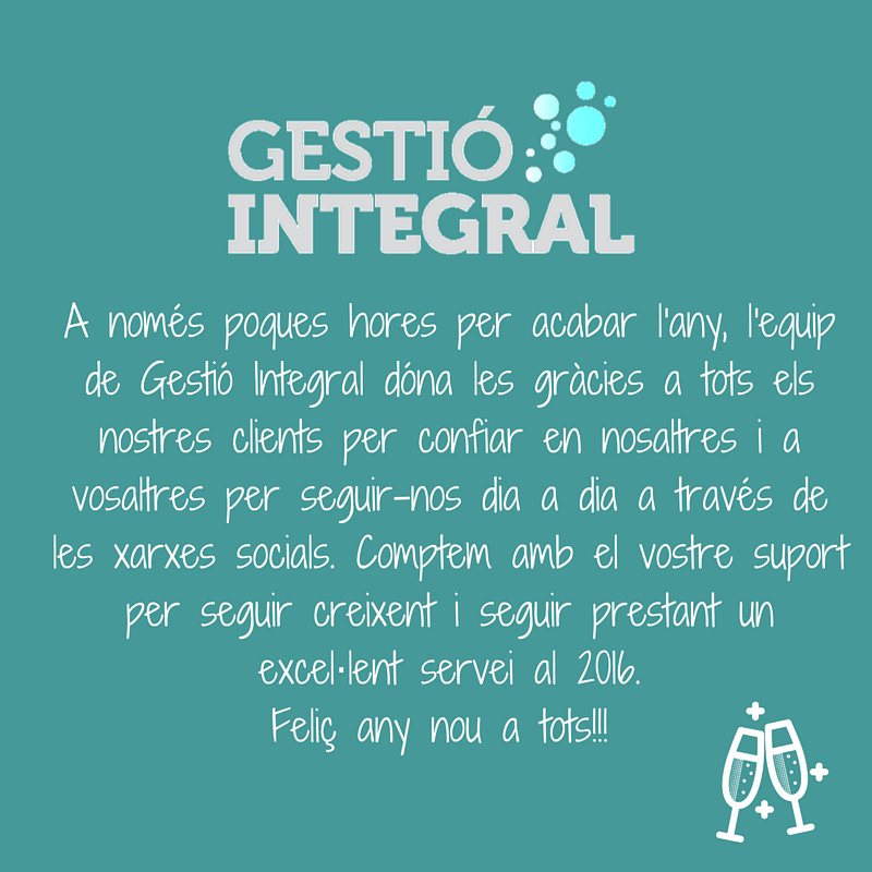 GestioIntegral's tweet photo. #capdany #anynou #GestioIntegral https://t.co/disBmjLKPA