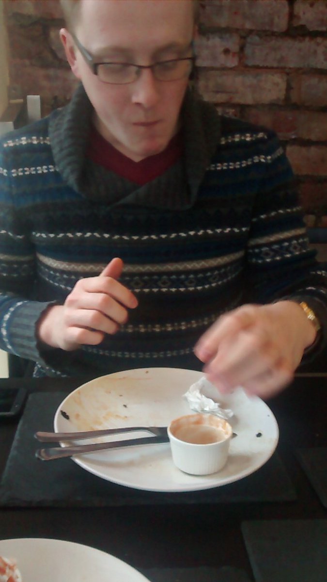 <a href="/cafemetrom20/">Cafe Metro</a> @gower15  James completing The Metro King at Cafe Metro in West Didsbury. Delicious! Great cafe :)