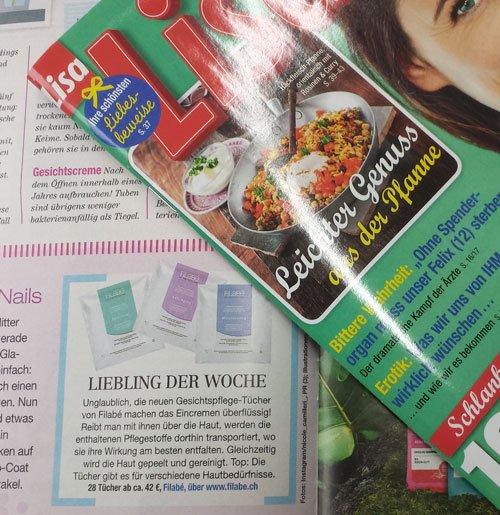 Filabe's tweet photo. Die Zeitschrift «Lisa» hat unsere Tücher zum «Liebling der Woche» gewählt. 

#Dankeschön @LisaMagazin #Filabe https://t.co/ENQdv04AiZ