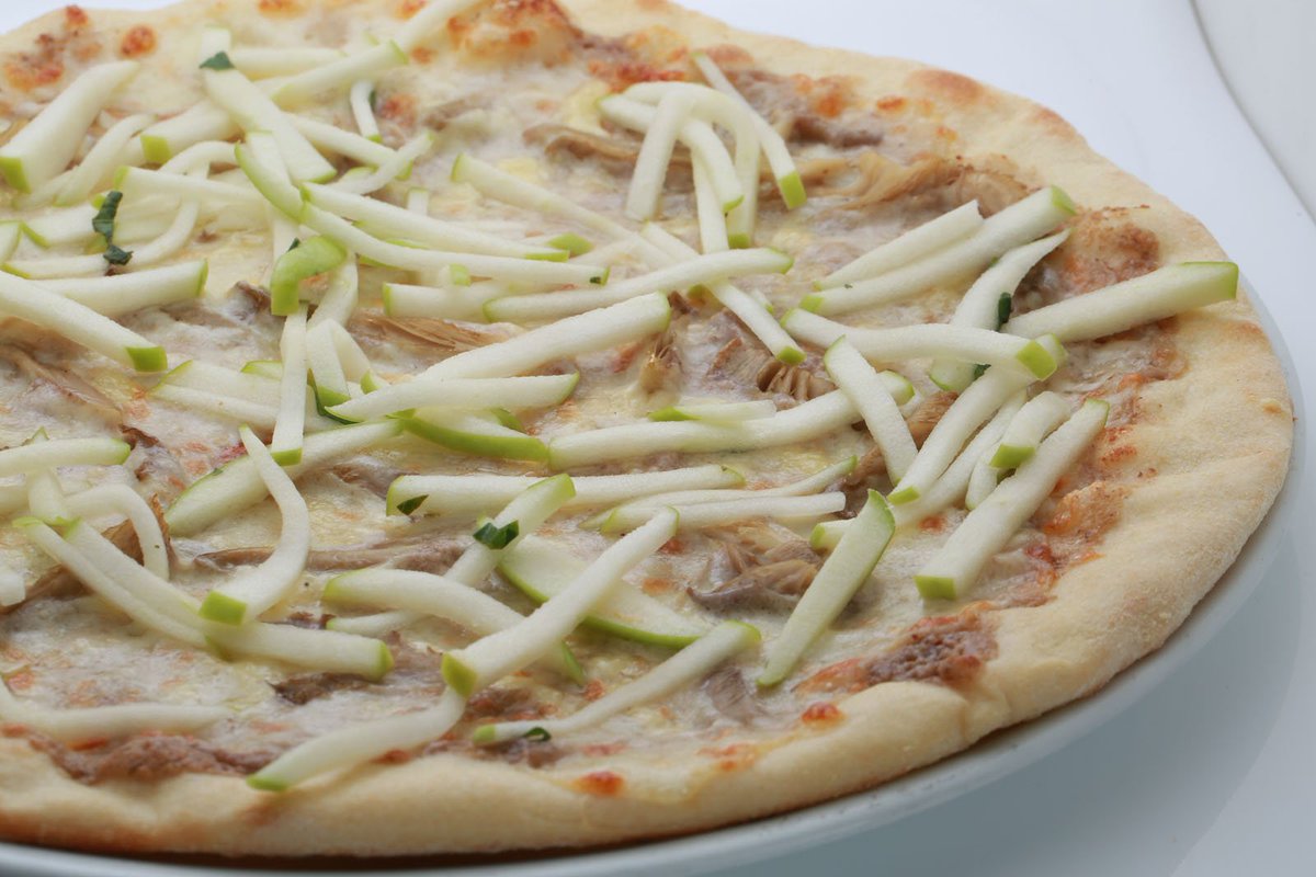 Pizza con mela verde