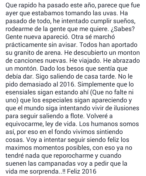 anaisuky2's tweet photo. Feliz 2016🎉..!! Y que ha más d un@s la pipa de las uvas no se le atragante😁...  # behappy https://t.co/SFa6ceMTNw