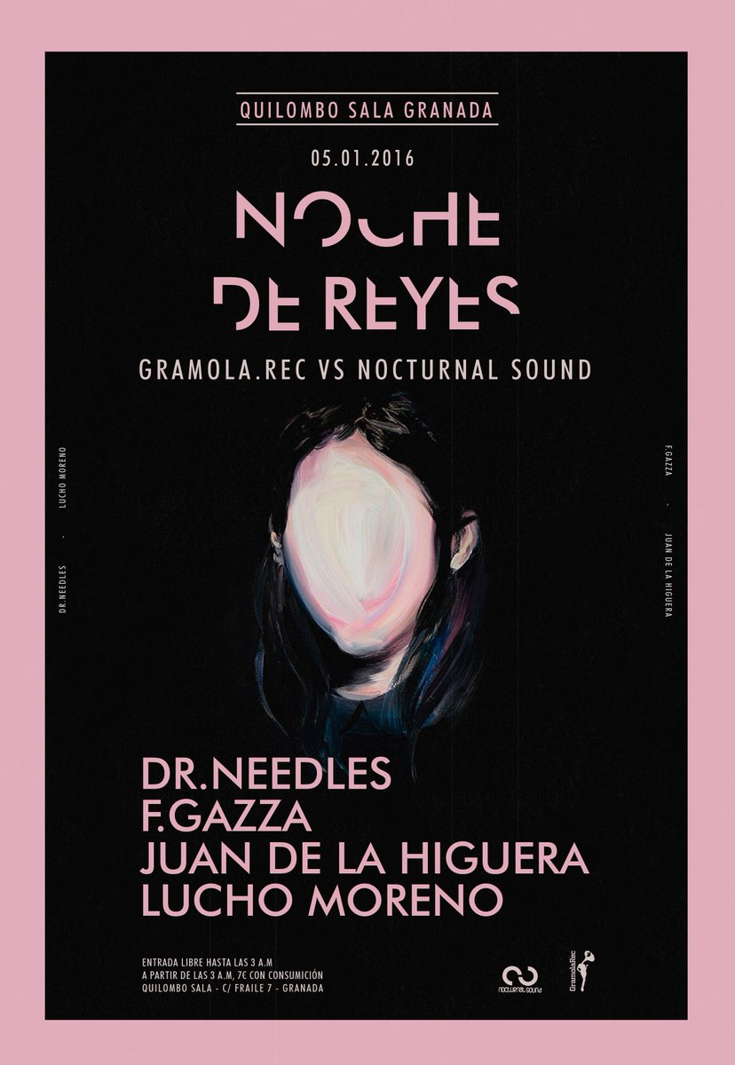 GramolaRec's tweet photo. See you at Quilombo Sala, Granada the next 5th of January alongside our friends from Nocturnal Sound records: https://t.co/Oie96sL15m
