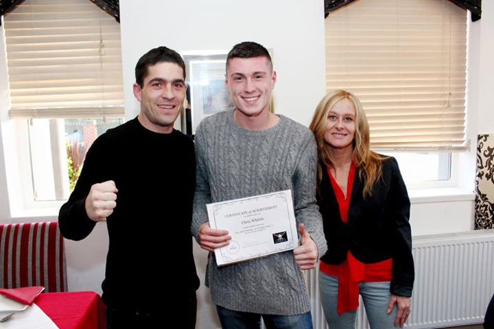 StHelensUnltd's tweet photo. Chris Whittle receives gym award for hard work &amp; dedication from @fhudders 
https://t.co/iMyPhJcX72 https://t.co/MirMgBcJOV