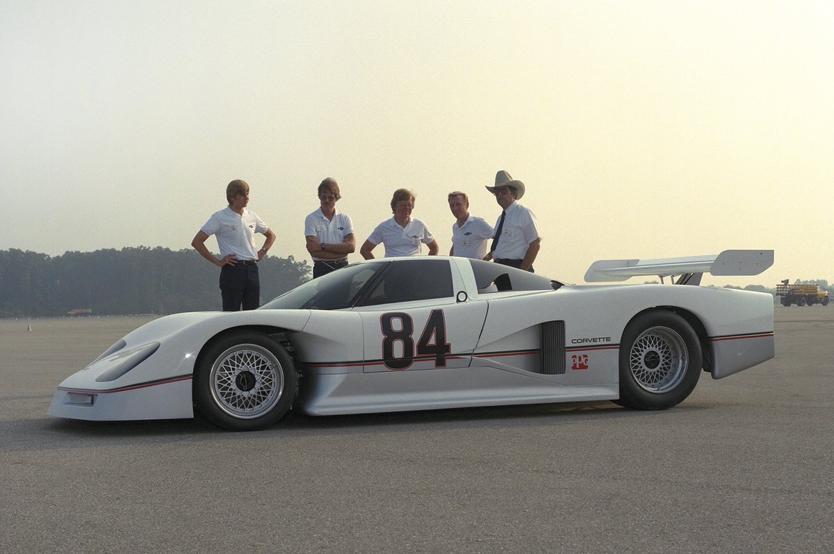 automobilemag's tweet image. Throwback Thursday: The 1985-1988 Chevrolet #Corvette GTP Race Car bit.ly/1NUPl28 #TBT