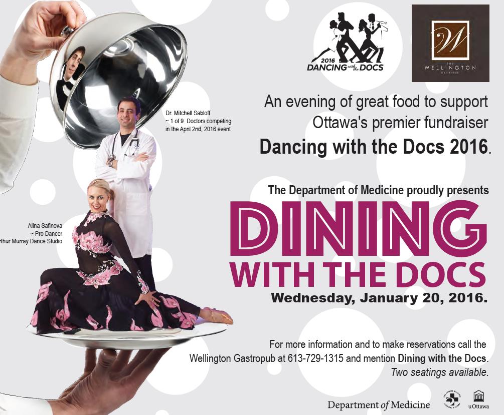 DOMeventsOttawa's tweet photo. Meet the #DancingDocs2016 in person! @thegastropub Jan 20/16. RSVP specs in photo ad https://t.co/8KB9cJvf55