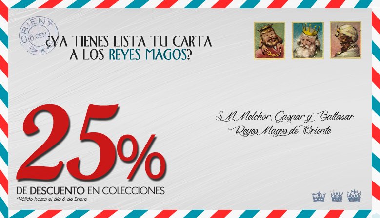 Este año los #ReyesMagos vienen con un 25% de #descuento.
Haz tu pedido en bit.ly/1jwTFDw #RegalaCultura