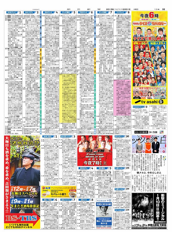 Uzivatel Japandocs Na Twitteru 記録 15年12月31日 311から5回目の大晦日 テレビ 番組表 朝日新聞東京 では 震災 被災地 原発 の文字はまったくない 14年は1件bs朝日 11年は5件だった T Co Y4hfzl1mie