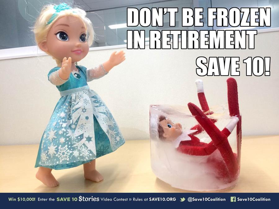 Save10Coalition's tweet photo. Don’t be #Frozen in #Retirement! #Save10

Last day to enter our #VideoContest! More here: https://t.co/cUAm5rj231 https://t.co/85PObQS3Pe