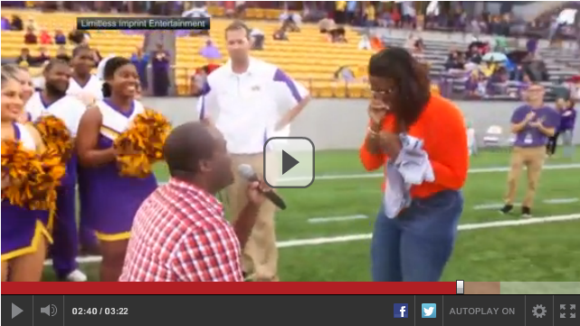 ualbany's tweet photo. #UAlbany alums are featured at 2:30 in @ESPN’s 2015 greatest sports marriage proposals! => https://t.co/LULCDsru0O https://t.co/CUyuMcg1IQ