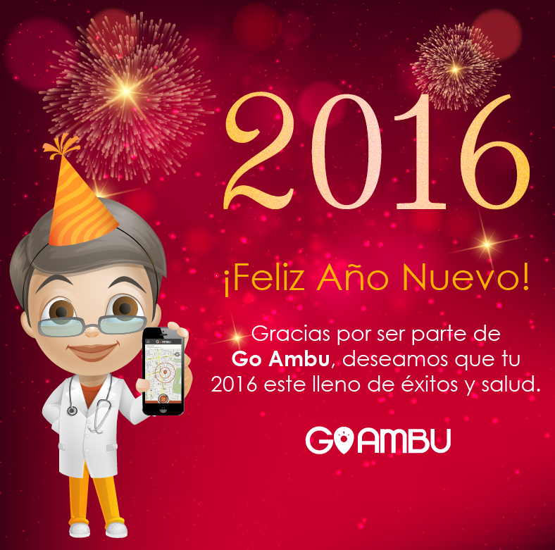 Go_Ambu's tweet photo. Un año más para ayudar y salvar vidas. ¡Felicez #AñoNuevo! #goambu #salvemosVidas https://t.co/bGiigF64w8