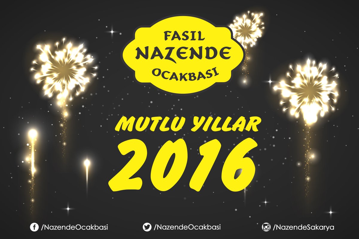 Büyük aşklar, eski dostlar, acı tatlı hatıralar, bitmeyen özlemler, beklenen güzel günler.. Mutlu Yıllar! #Nazende