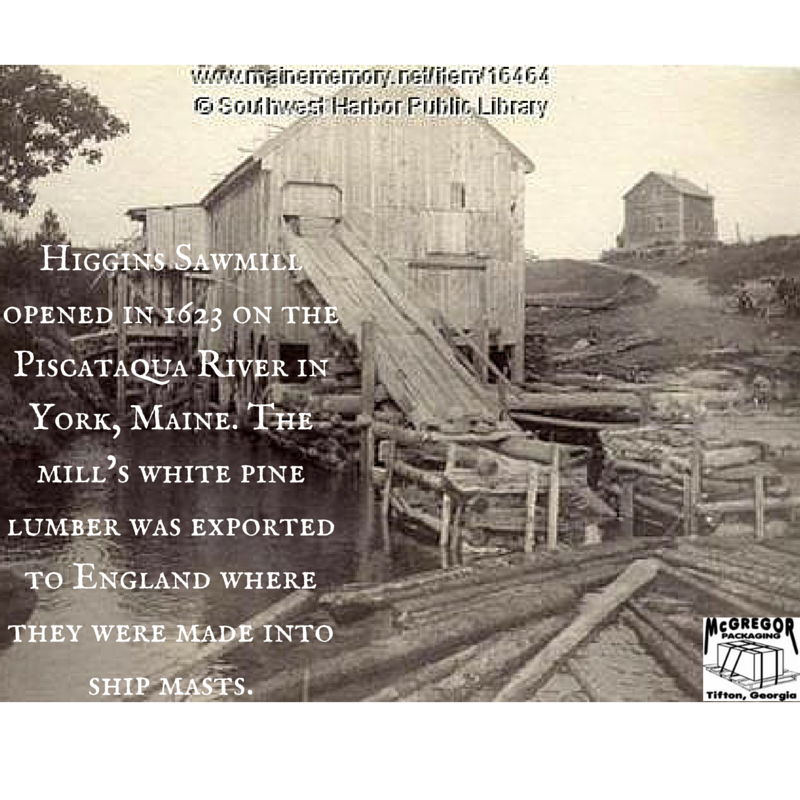 McGregorPackgng's tweet photo. #tbt to the #firstsawmill in the #US. My, how far we've come! #sawmill  #lumber #steelstrap #polystrap #plasticstrap https://t.co/MFJ13OdXz5