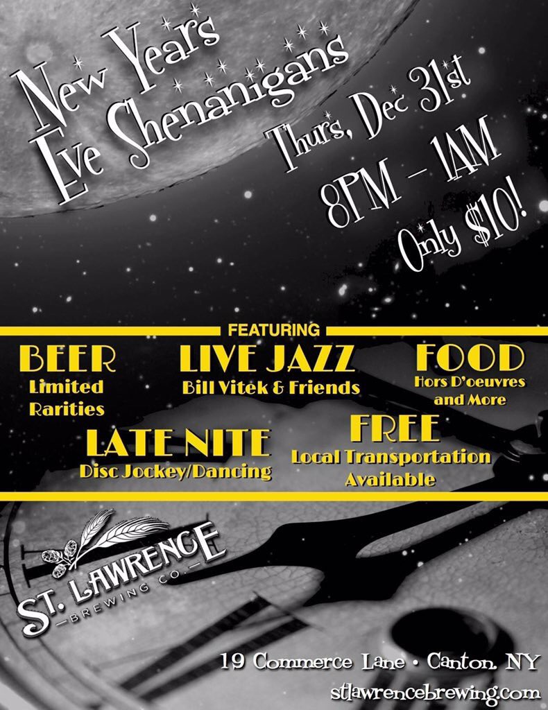 YesWeCanton's tweet photo. Still not sure how to ring in 2016 @StLawrenceBrew is hosting what promises to be an amazing shindig to ring in 2016 https://t.co/7u0KjQY6F9