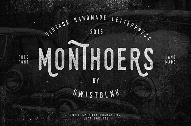 Last #Freebie of 2015

Monthoers is a vintage handmade Font
Get it now! bit.ly/1RT4pRL
