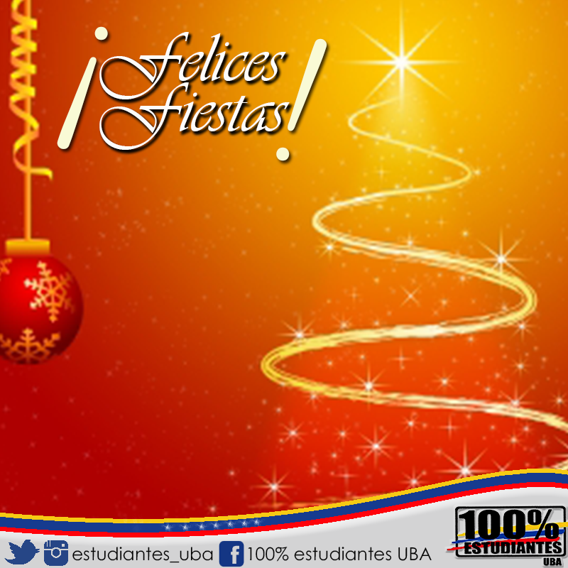 Estudiantes_UBA's tweet photo. #FelicesFiestas te desea todo el equipo de 100% #EstudiantesUBA https://t.co/xkdztJgI7O
