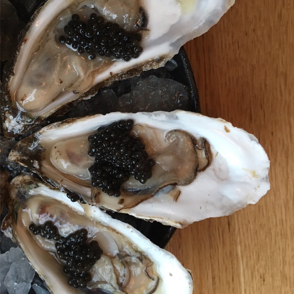 East coast oysters on the half shell with American caviar. Happy New Year, Atlanta! #NYE2016 #hny #poncecitymarket