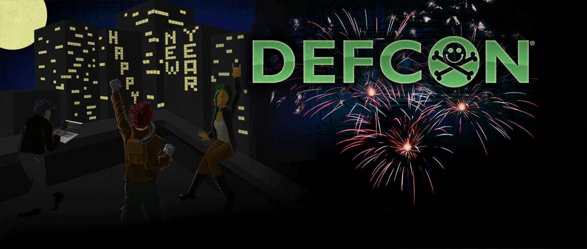 defcon's tweet photo. #defcon thanks everyone for a great 2015 and wishes a happy, healthy, hackful #2016 to all! https://t.co/sgqBjLZfu5