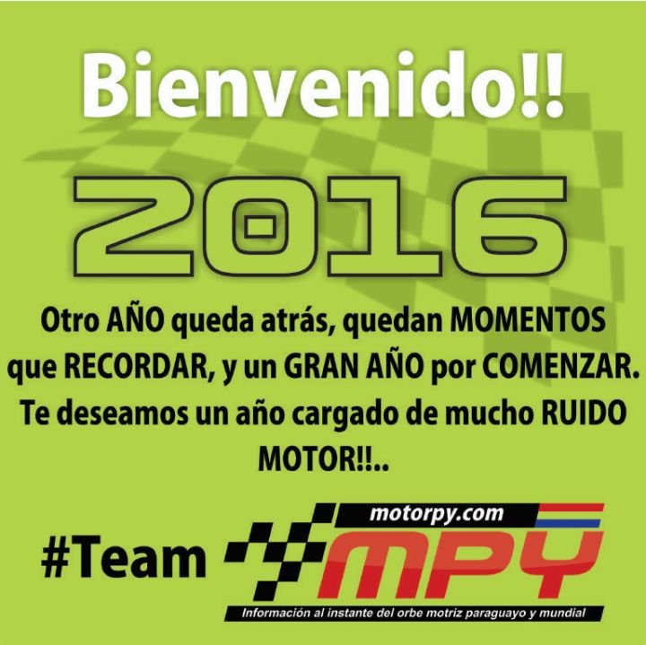 motorpy's tweet image. Feliz Año 2016!!.. Son los sinceros deseos del #Team #MotorPy